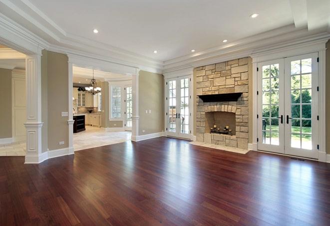 detailed view of dark stained hardwood floors