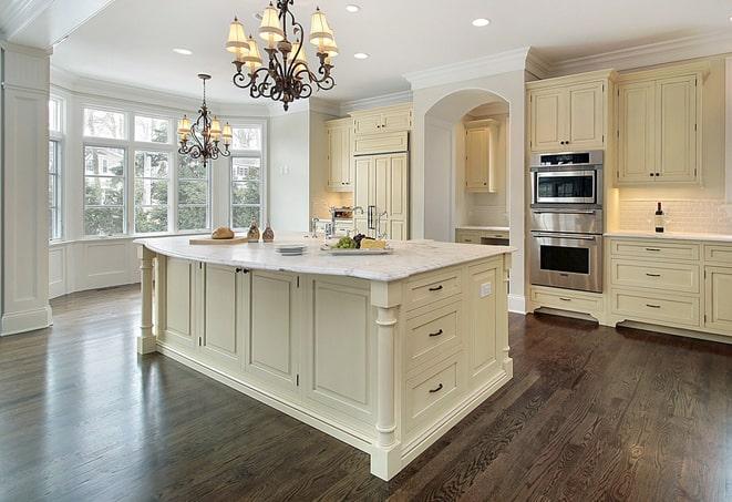 close-up of textured laminate flooring in Monticello